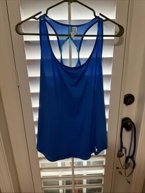 Under Armour Royal Blue Racerback Mesh-Back Tank Top